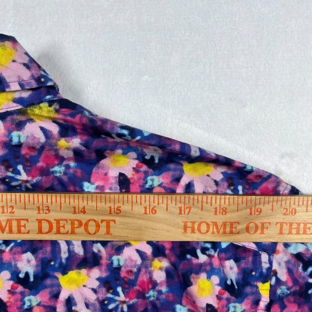 Cremieux‎ Floral Button Down Shirt Mens XLT Multi Color Psychedelic Watercolor - Picture 10 of 10